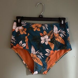 Floral High-Waisted Bikini Bottoms